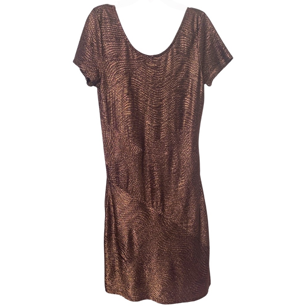 Free People Bronze Metallic Moonage Dress